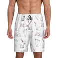 thumbnail image 1 of Kdxio Rabbit Eating Print Mens Sleep Shorts Bottoms Soft Comfy Pajama Wear Pants with Drawstring Pockets, 1 of 7