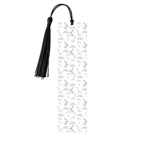 Kdxio Rabbit Eating Print Metal Tassel Bookmarks,Perfect Gift for Art Lovers and Bookworms Metal Bookmarks for Women