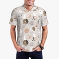 thumbnail image 1 of Kdxio Rabbit In Space Print Men's Short Sleeve Polo Shirt,Midweight Men's Shirt, 1 of 6