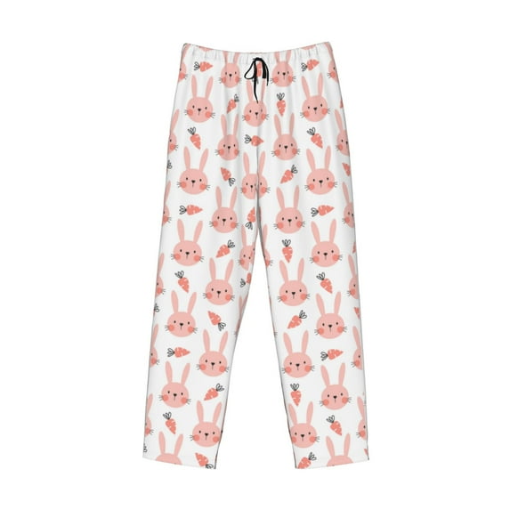 Kdxio Rabbit Is And Carrots Print Men's Sleep Pajama Pant Lounge Pants with Pockets