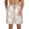 thumbnail image 1 of Kdxio Rabbit Pattern Mens Casual Shorts - Drawstring Summer Beach Sports Shorts for Men, 1 of 1