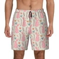 thumbnail image 1 of Kdxio Rabbit Print Men's Swim Trunks with Compression Liner 7 Inch Inseam Quick Dry Swim Shorts, 1 of 7
