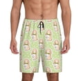 thumbnail image 1 of Kdxio Rabbit With Tie Print Mens Sleep Shorts Bottoms Soft Comfy Pajama Wear Pants with Drawstring Pockets, 1 of 7