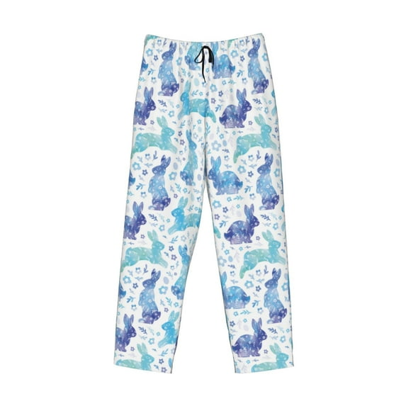 Kdxio Rabbit2 Print Men's Sleep Pajama Pant Lounge Pants with Pockets