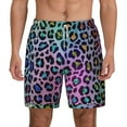 thumbnail image 1 of Kdxio Rainbow Animal Skin Print Men'S Swim Trunks With Compression Liner 7 Inch Inseam Quick Dry Swim Shorts, 1 of 7