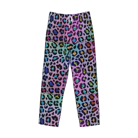 Kdxio Rainbow Animal Skin Print Men's Sleep Pajama Pant Lounge Pants with Pockets