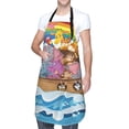 thumbnail image 1 of Kdxio Rainbow Animals on Noah's Ark Apron with Pockets Adjustable Kitchen Aprons for Men Women Waterproof Aprons for Cooking,Drawing,Crafting, Baking Household Cleaning, 1 of 8