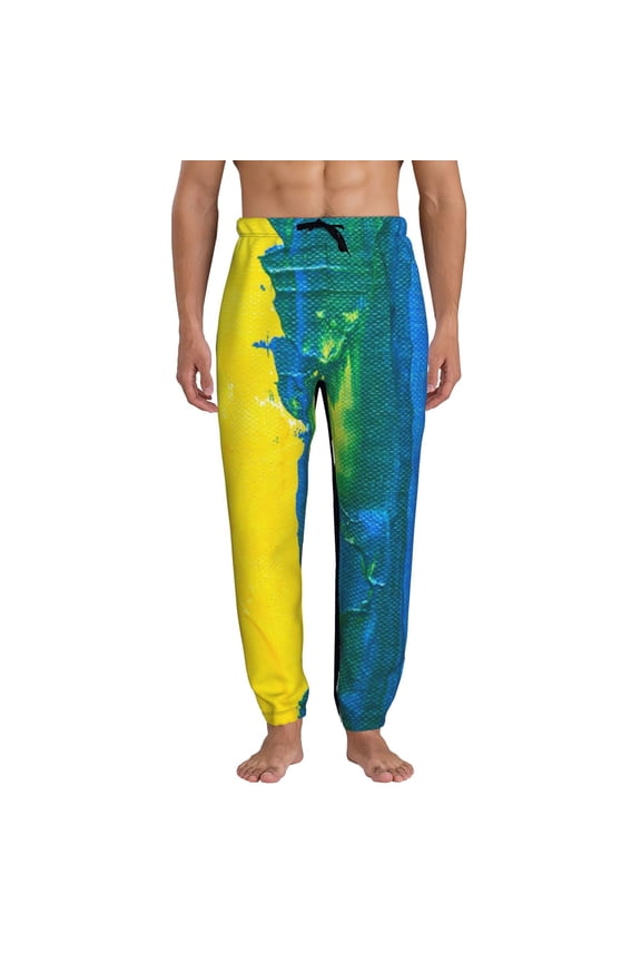 Rainbow Colored Pattern Joggers,Sweatpants for Men with Pockets-XX-Large