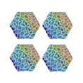 thumbnail image 1 of Kdxio Rainbow Glitter Funny Coasters,4 Pcs Leather Coasters,Housewarming Gifts,Protect Furniture from Water Marks Scratch and Damage, 1 of 6