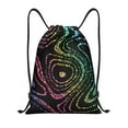 thumbnail image 1 of Kdxio Rainbow Glitter Print Drawstring Backpack Bag,Waterproof Draw String Back Sack, Gym Drawstring Bags Swim Bag For Unisex, 1 of 5