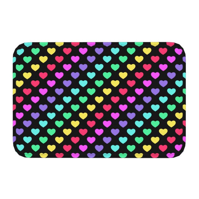 Kdxio Rainbow Hearts,16" x 24", NonSlip Front Door Mats,Outdoor