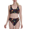 thumbnail image 1 of Kdxio Rainbow Jellyfishes for Womens High Waisted Bikini Top Sports Style Two Piece Bathing Suits, 1 of 7