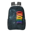 thumbnail image 1 of Kdxio Rainbow Sausages On Dark Slate Clear Backpack, Transparent Bookbag for School for Women Men, Capacity Clear Bag for College, Travel, 1 of 7