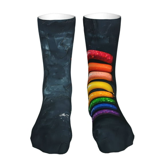 Kdxio Rainbow Sausages On Dark Slate 标题