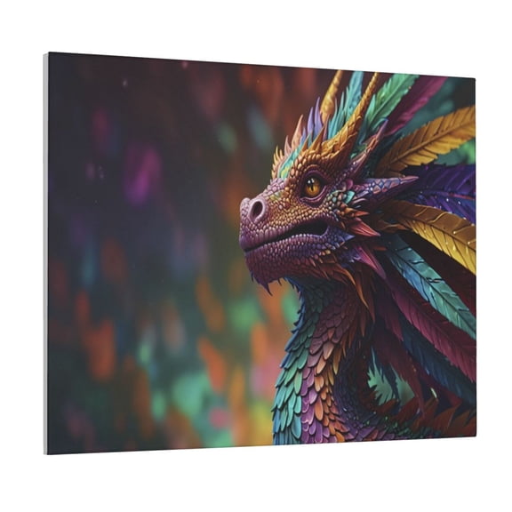 Kdxio Rainbow Scales Fantasy Dragon Pattern Canvas Wall Art for Living Room Wall Decor for Bedroom Bathroom Modern Framed Canvas Art Prints Ready to Hang,Horizontal