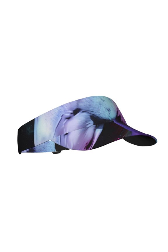 Rainbow Spotted White Horse Print Sun Visor Hat Golf Visor Adjustable Velcro Outdoor Sports Cap for Men Women