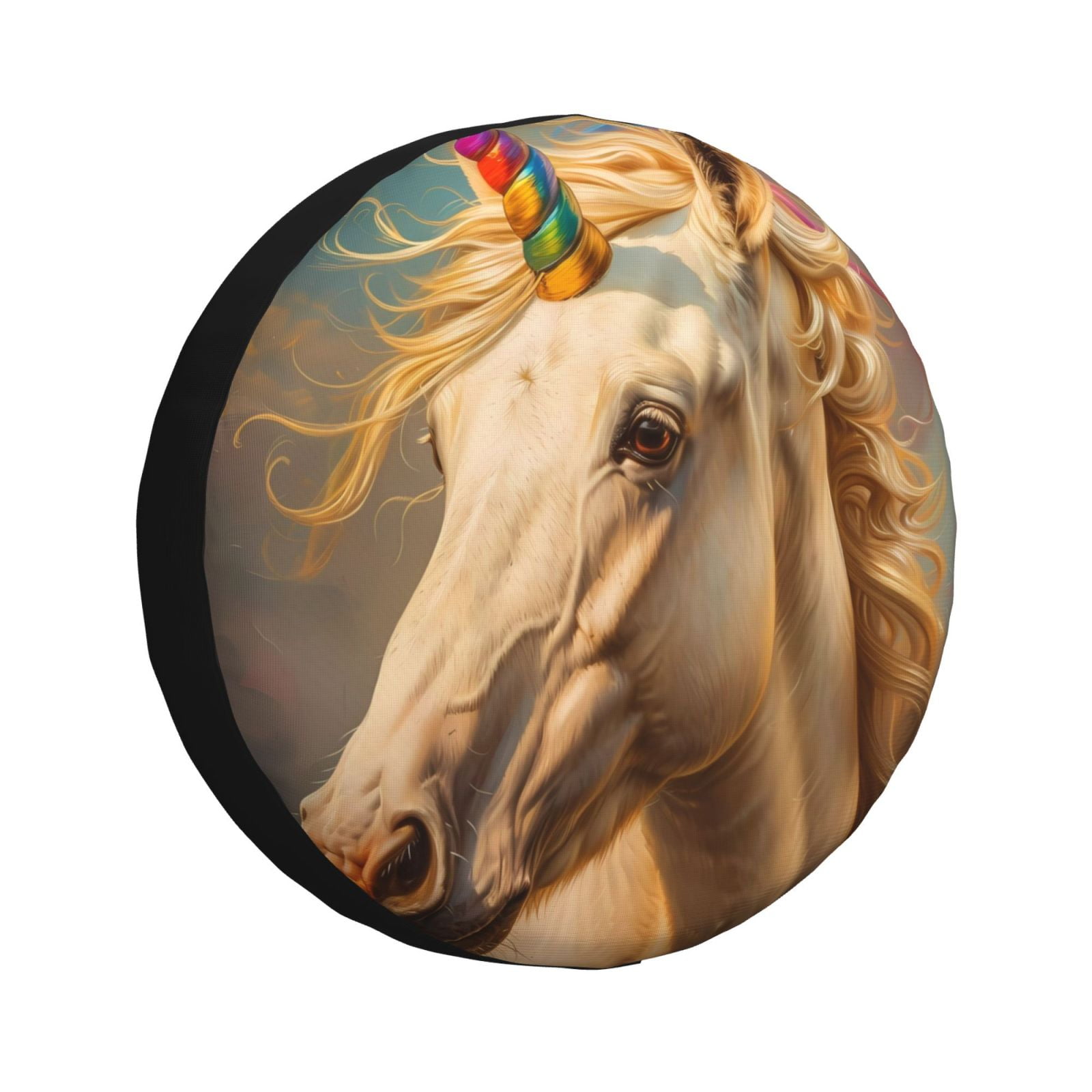 Kdxio Rainbow White Horse for Tire Cover Wheel Protectors Tyre Covers