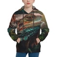 thumbnail image 1 of Kdxio Realistic Colorful Chameleon Pattern Boys Athletic Unisex Boys Girls Hoodie with Pocket Sweatshirts-Small, 1 of 6