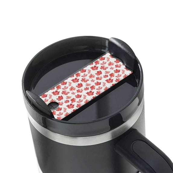 Kdxio Realistic Maple Leaf Name Plate Compatible Stanley Cups Name Tag Acrylic Nameplate Tumbler Lid Topper for Cup Accessories