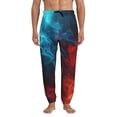 thumbnail image 1 of Kdxio Red And Blue Fire Lion Pattern Joggers,Sweatpants for Men with Pockets-Small, 1 of 5
