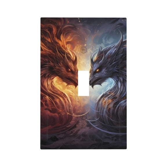 Kdxio Red And White Beast Decorator Light Switch or Receptacle Outlet Wall Plate Decorator Wall Plate Child Safe Outlet Cover-Style T