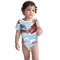 thumbnail image 1 of Kdxio Red And White Bird Couple Pattern Unisex Baby Cotton Short Sleeve Bodysuits-18 Months, 1 of 5