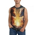 thumbnail image 1 of Kdxio Red And White Flame Fox for Men's Muscle T-shirt,Sleeveless for Workout Running Athletic Gym Lounge Casual, 1 of 5