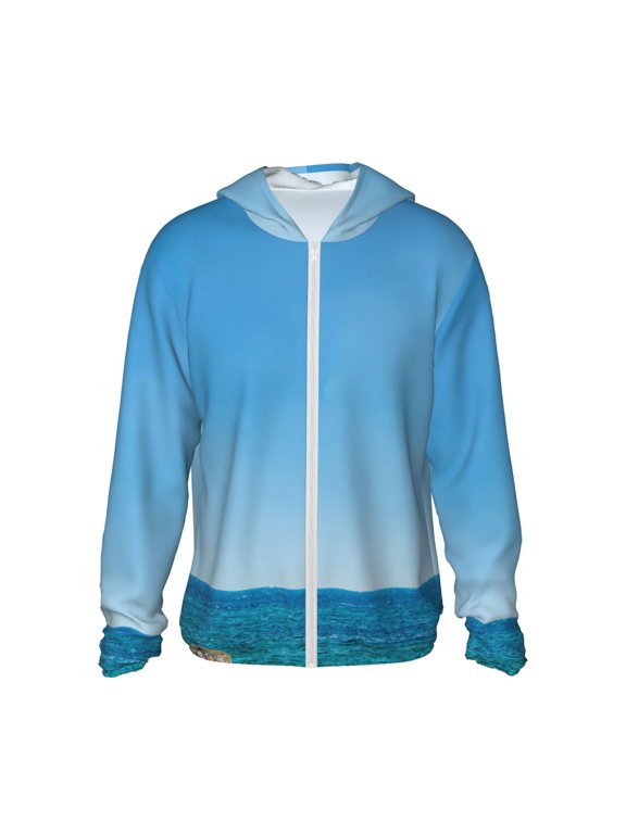 Red And White Lighthouse Print Women Men Sun Protection UPF 50+ Jackets Zip Up Long Sleeve Hoodie Hiking Lightweight with Pockets
