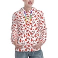 thumbnail image 1 of Kdxio Red Birds Print Womens Oversized Hoodies Sweatshirts Hooded Pullover Tops Sweaters Casual-Large, 1 of 7