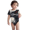 thumbnail image 1 of Kdxio Red Black Ink Style Bald Eagle Pattern Unisex Baby Cotton Short Sleeve Bodysuits-6 Months, 1 of 5