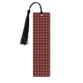 thumbnail image 1 of Kdxio Red Black Plaid Print Metal Tassel Bookmarks,Perfect Gift for Art Lovers and Bookworms Metal Bookmarks for Women, 1 of 8