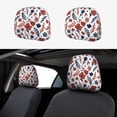thumbnail image 1 of Kdxio Red Blue Leaves Pattern Print 2 Piece Car Head Rest Covers Set Auto Front/Rear Seats Headrest Cover Universal Fit Most Cars,Sedan, SUV, 1 of 9