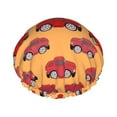 thumbnail image 1 of Kdxio Red Cars Print Shower Cap for Women,Elastic and Reusable,Double Waterproof Layers Bathing Hat, 1 of 9