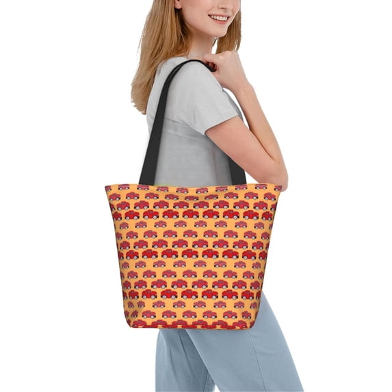 Kdxio Red Cars Women Reusable Grocery Bags Foldable Ripstop,Reusable Shopping Bags for Shopping,Gym,Gift