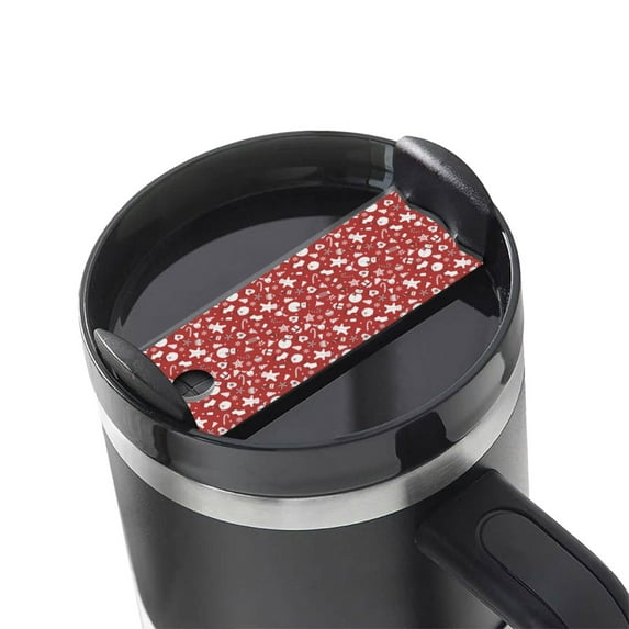 Kdxio Red Christmas Cheer. Name Plate Compatible Stanley Cups Name Tag Acrylic Nameplate Tumbler Lid Topper for Cup Accessories