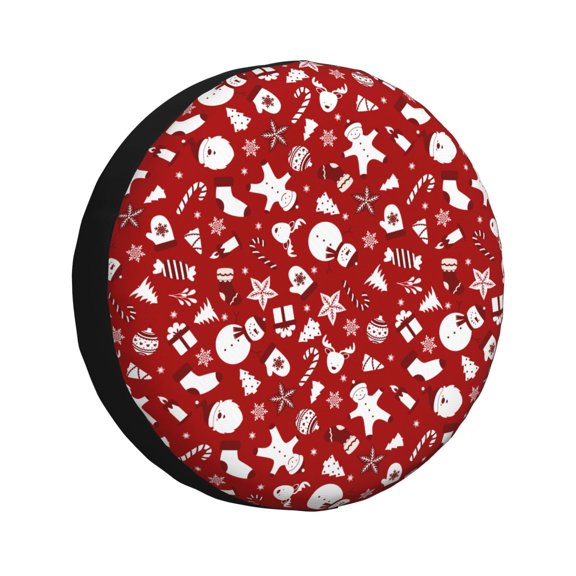 Kdxio Red Christmas Cheer. for Tire Cover Wheel Protectors Tyre Covers Weatherproof Wheel Covers Universal Fit for Trailer Rv SUV Truck Camper Travel Trailers 17 inch