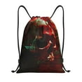 thumbnail image 1 of Kdxio Red Dark Skull Abstract Print Drawstring Backpack Bag,Waterproof Draw String Back Sack, Gym Drawstring Bags Swim Bag For Unisex, 1 of 5