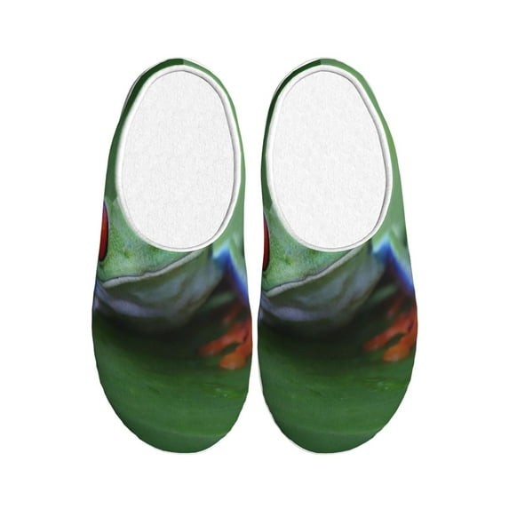 Kdxio Red-Eyed Tree Frog-1 Women's Men's Slippers Plush Slip-On House Slipper for Winter Indoor Soft Cushion Non-slip Fluffy Slides Slippers-11