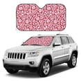 thumbnail image 1 of Kdxio Red Flowers Print Windshield Sun Shade, Foldable Sun Blocker for Car,Truck,SUV Automotive Interior Sun Protection,Reflective Shade for Front Windshield(Small), 1 of 7