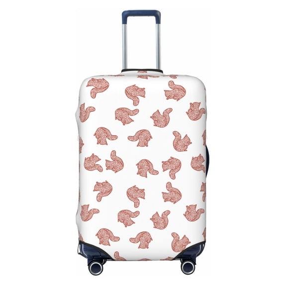 Kdxio Red Fox Pattern Luggage Cover for Travel,Elastic and Durable,Fits 18-32 Inch,-No luggage included
