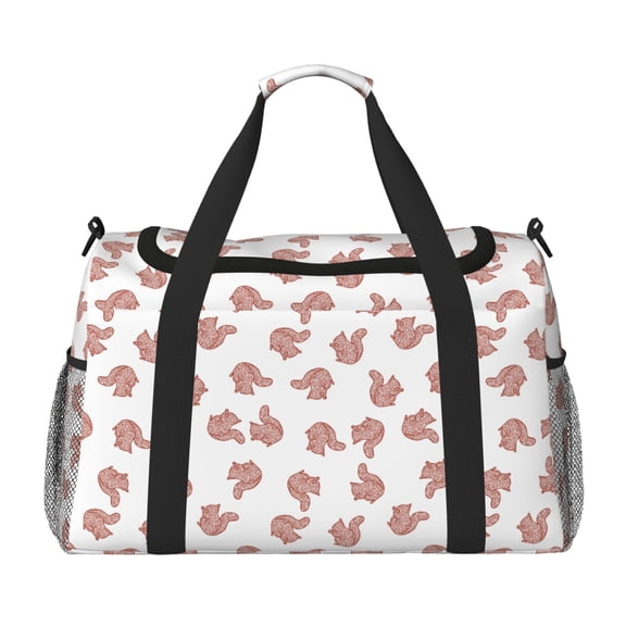 Kdxio Red Fox Travel Duffel Bag Gym Bag Weekender Travel Bag Gym Bag for Women &Men Airplane Travel Essentials for Flying