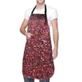 thumbnail image 1 of Kdxio Red Glitter Apron with Pockets Adjustable Kitchen Aprons for Men Women Waterproof Aprons for Cooking,Drawing,Crafting, Baking Household Cleaning, 1 of 5