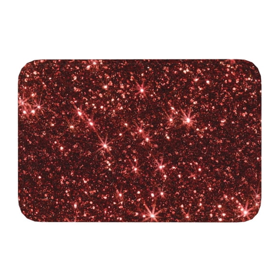 Kdxio Red Glitter Texture,16" x 24", Non-Slip Front Door Mats,Outdoor Welcome Mat Washable