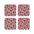 thumbnail image 1 of Kdxio Red Hawthorn Funny Coasters,4 Pcs Leather Coasters,Housewarming Gifts,Protect Furniture from Water Marks Scratch and Damage, 1 of 8
