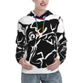 thumbnail image 1 of Kdxio Red Heart And Puppy Of Bulldog Print Womens Oversized Hoodies Sweatshirts Hooded Pullover Tops Sweaters Casual-X-Large, 1 of 1