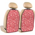 thumbnail image 1 of Kdxio Red Hibiscus Flower Print 2 Pack Car Kick Mat Seat Cover Back Protector Mat with Pockets for Organizer Backseat Protector and Storage Anti Kick Pad for Vehicles, 1 of 1