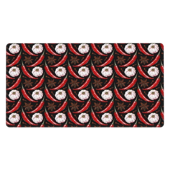 Kdxio Red Hot Chili 1 Print Large Gaming Mouse Pad,Non-Slip Base,Water Resist Keyboard Pad for Gamer,Office & Home,29.5 x 15.8 in