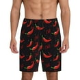 thumbnail image 1 of Kdxio Red Hot Chili Print Mens Sleep Shorts Bottoms Soft Comfy Pajama Wear Pants with Drawstring Pockets, 1 of 5