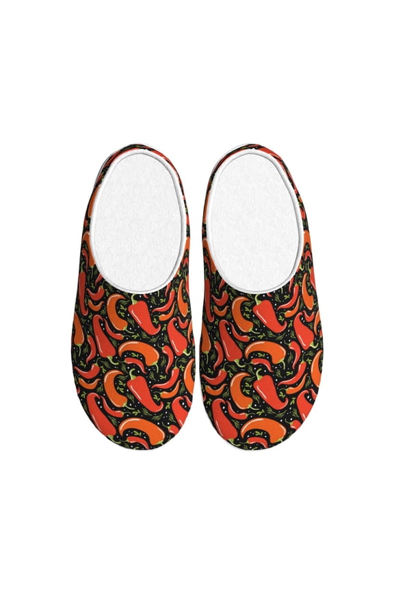 Red Hot Chili Women's Men's Slippers Plush Slip-On House Slipper for Winter Indoor Soft Cushion Non-slip Fluffy Slides Slippers-11