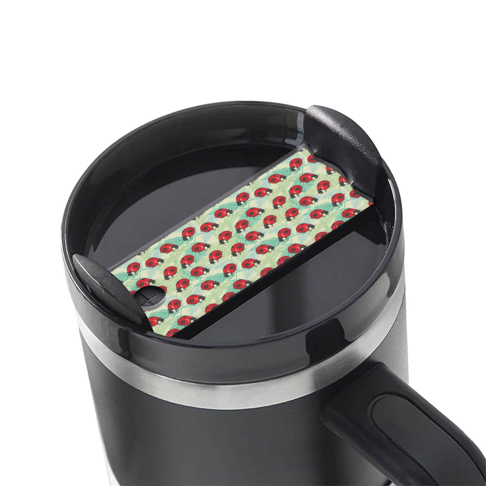 Kdxio Red Ladybugs And Leaf Name Plate Compatible Stanley Cups Name Tag ...